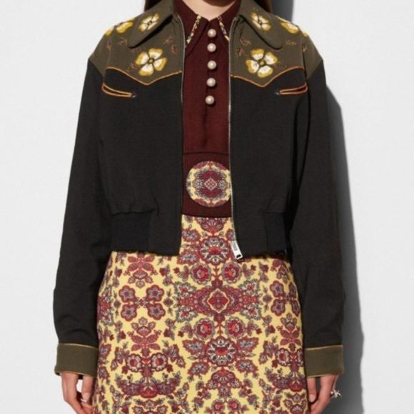Coach Jackets & Blazers - NWOT Coach 1941 Embroidered Western Bomber Jacket GORGEOUS! Size 2
